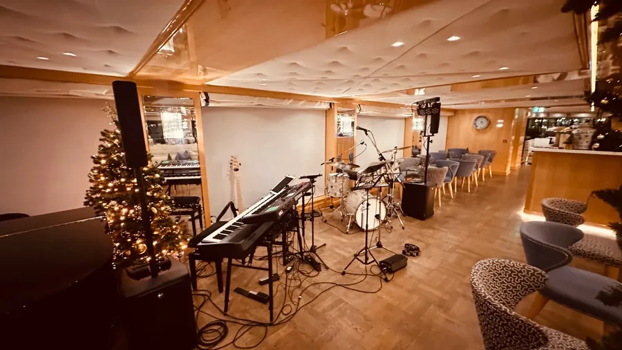 Live music at a corporate Christmas party