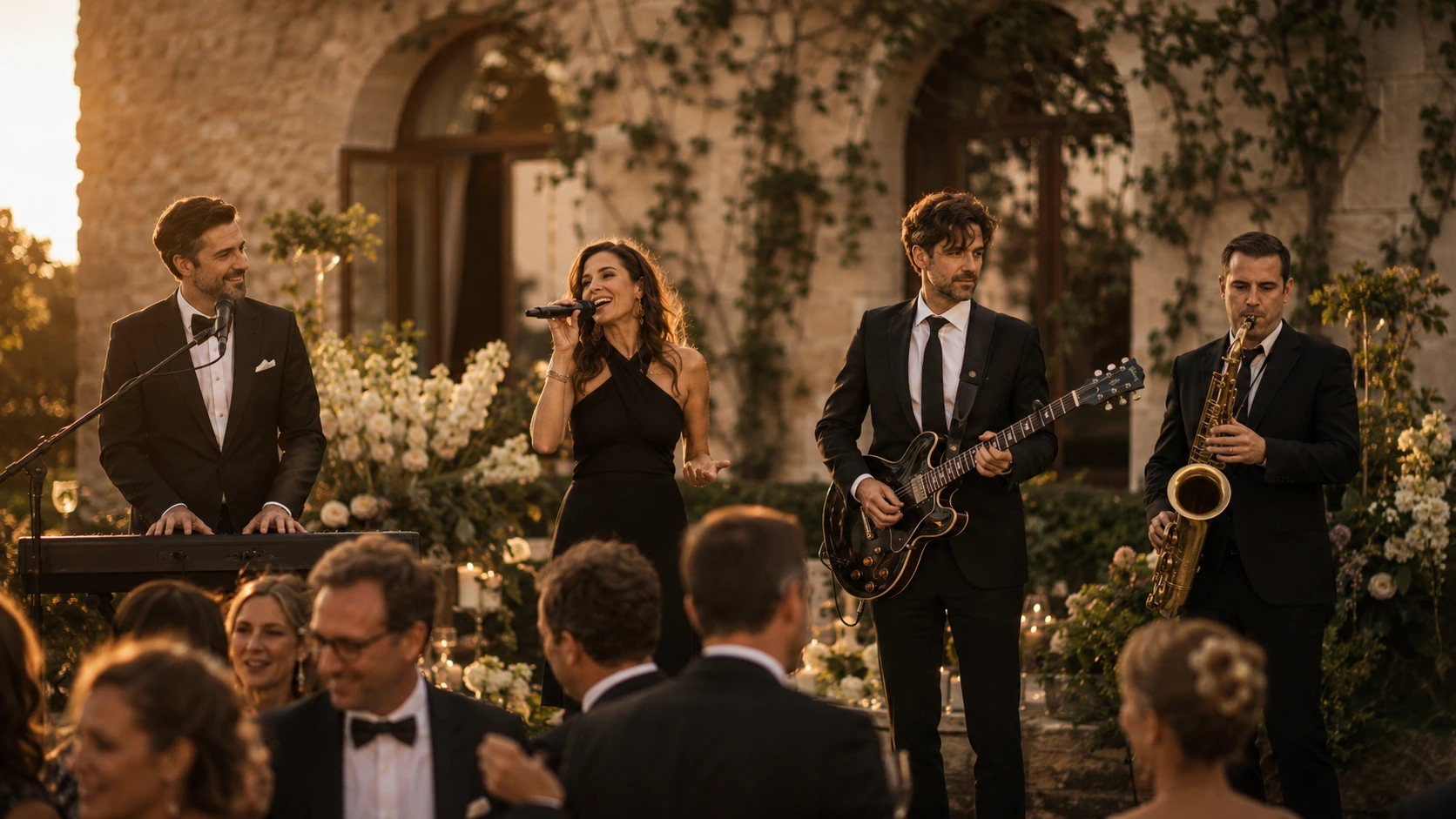The Jetset Society als Hochzeitsband bei Outdoor-Dinner und Hochzeitsfeier